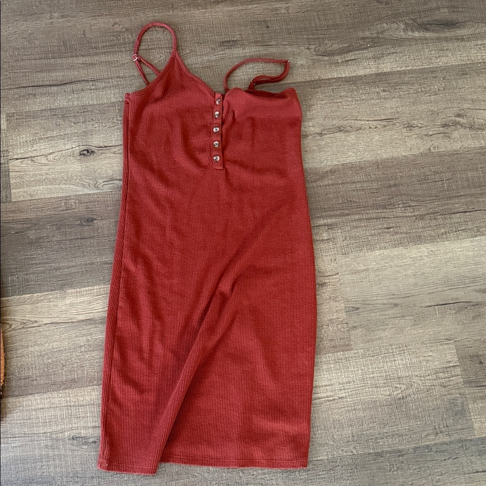 American Eagle Outfitters Rust Midi Dress